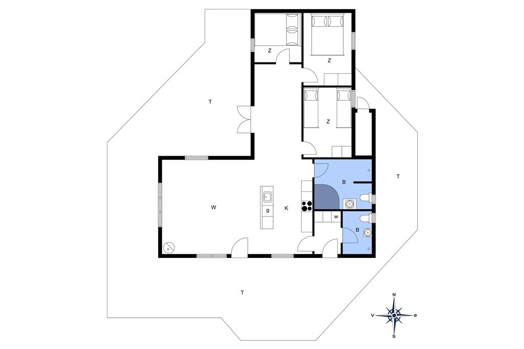 Indretning 1-176 Sommerhus BL213, Nordvej 18, DK - 9490 Pandrup