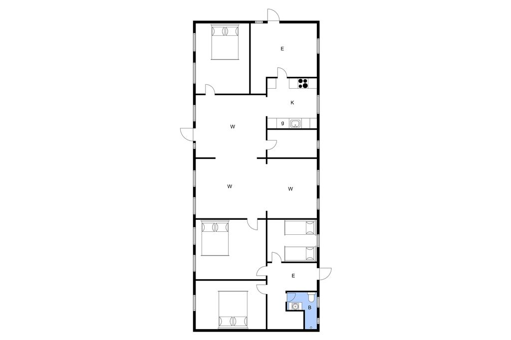 Indretning 1-3 Sommerhus F50349, Højrup Overskovvej 44, DK - 6560 Sommersted