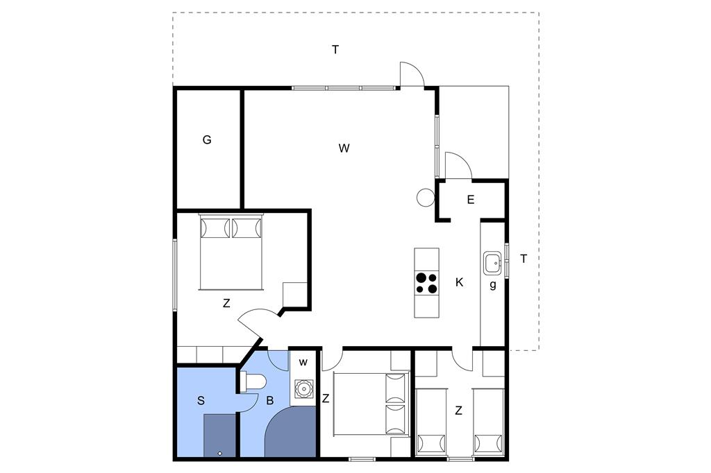Indretning 1-23 Sommerhus 8433, Birkevænget 6, DK - 8420 Knebel