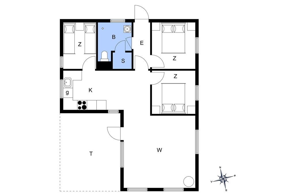 Indretning 1-22 Sommerhus C11063, Kosigvænget 77, DK - 6893 Hemmet