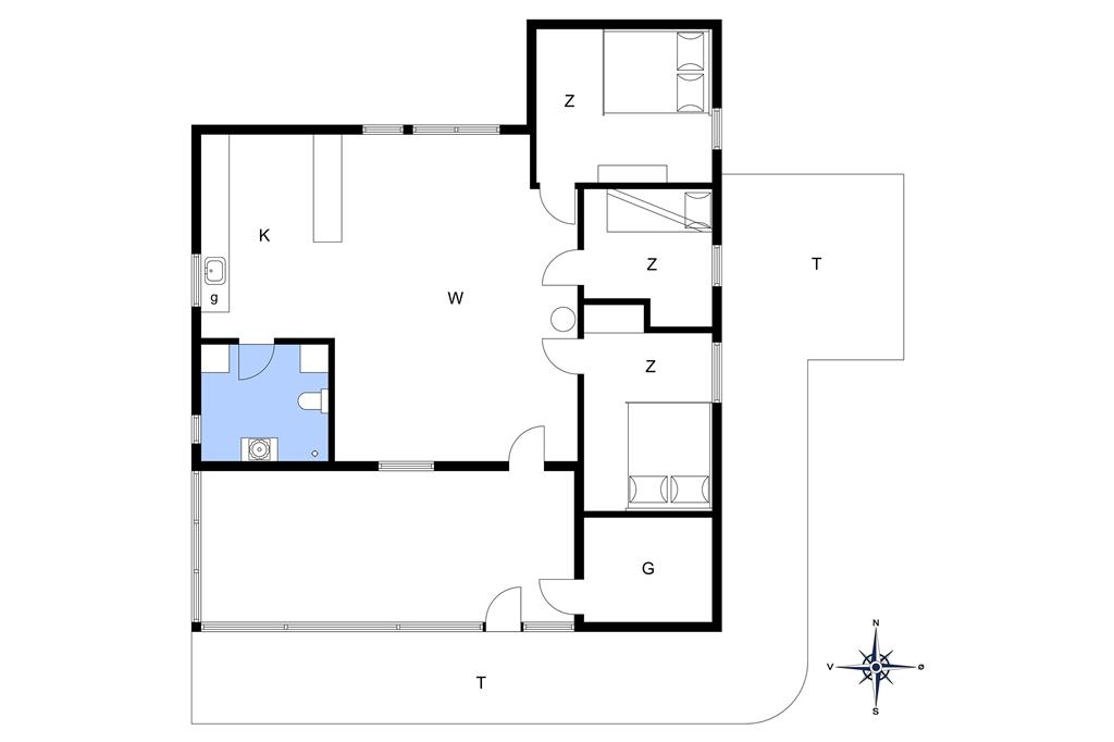 Indretning 1-13 Sommerhus 746, Blåmunkevej 36, DK - 7700 Thisted