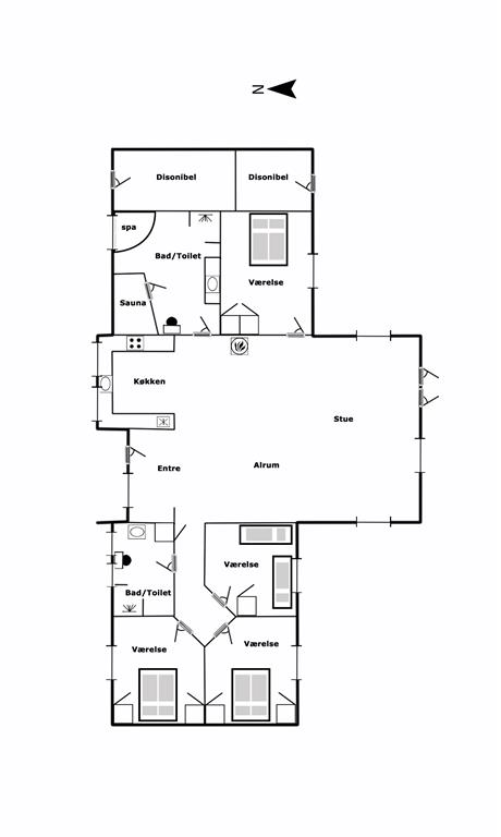 Innenausstattung 1-125 Ferienhaus 4106, Hennebysvej 22, DK - 6854 Henne