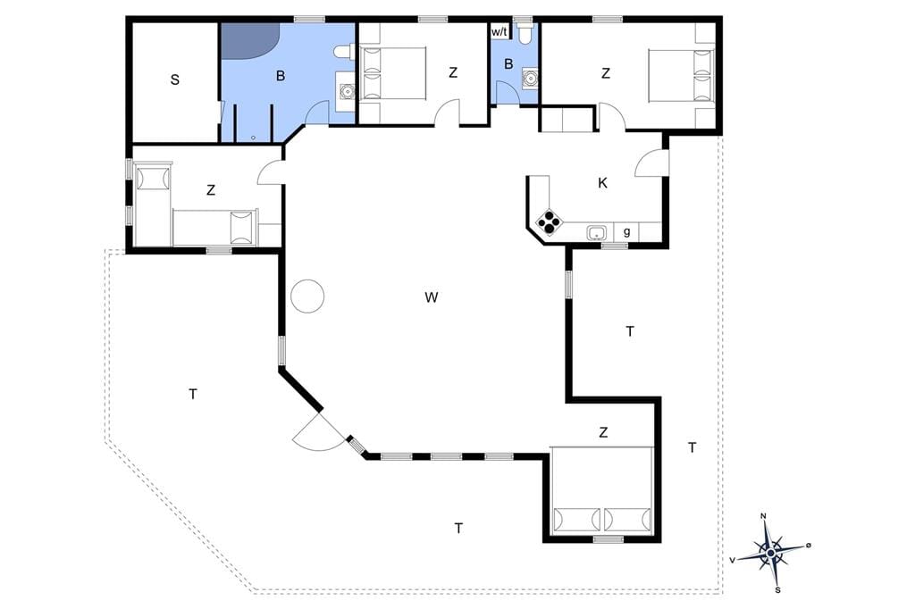 Innredning 1-172 Feirehus JB818, Rønnevej 20, DK - 9690 Fjerritslev