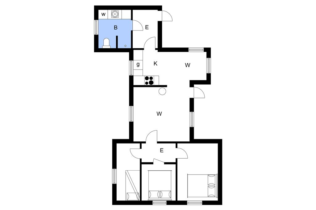 Indretning 1-3 Sommerhus L16264, Rønbjergvej 256, DK - 9681 Ranum