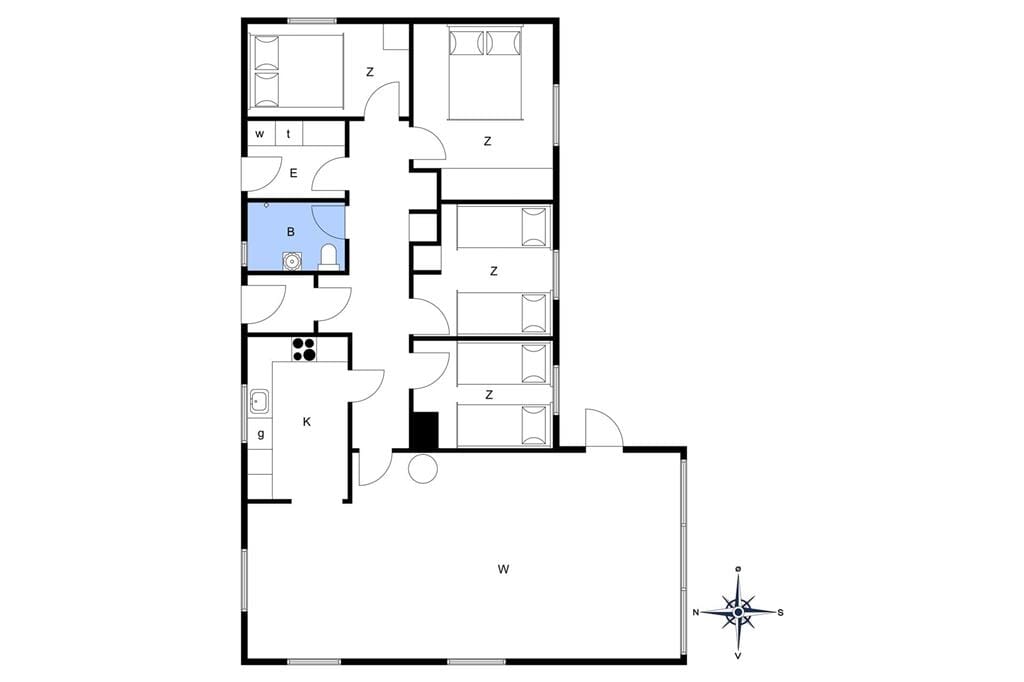 Indretning 1-11 Sommerhus 0250, Engvej 8, DK - 6792 Rømø