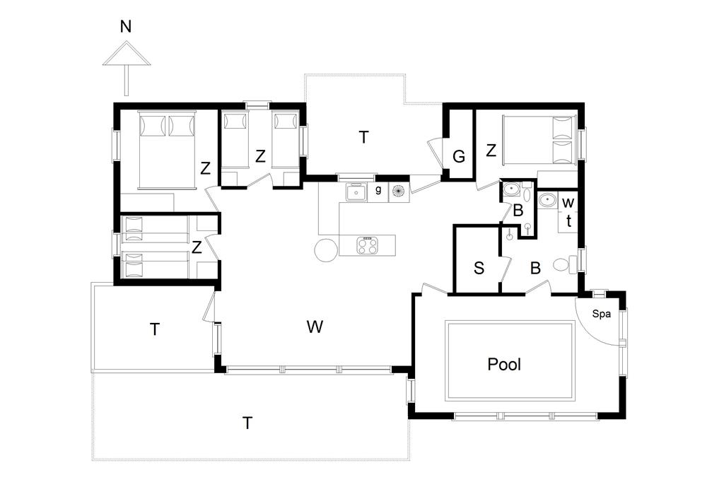 Indretning 1-14 Sommerhus 782, Malinsvej 16, DK - 9492 Blokhus
