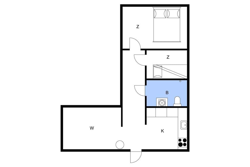 Indretning 1-3 Sommerhus F50416, Æblehaven 1, DK - 6300 Gråsten