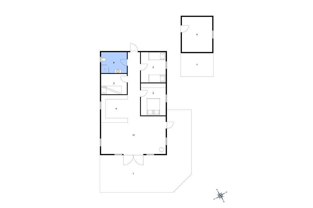 Indretning 1-10 Sommerhus 1594, Maegårdsskoven 6, DK - 3720 Aakirkeby