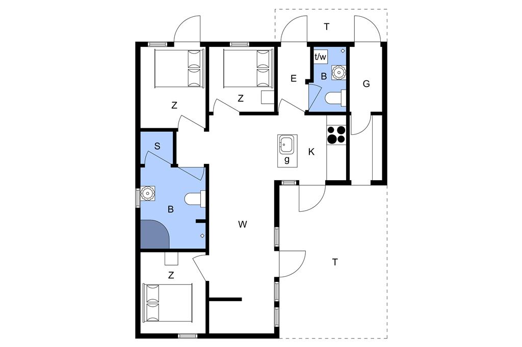 Indretning 1-11 Sommerhus 0365, Vestergade 303, DK - 6792 Rømø