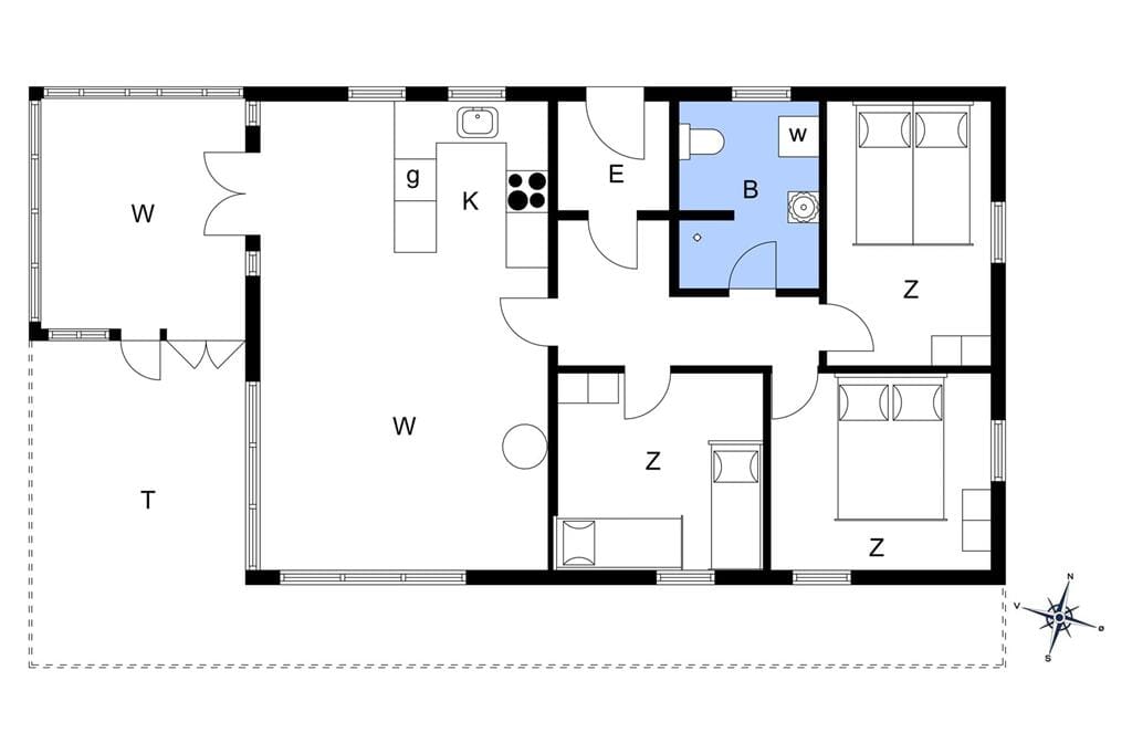 Indretning 1-148 Sommerhus TV1135, Ferievej 5, DK - 9881 Bindslev