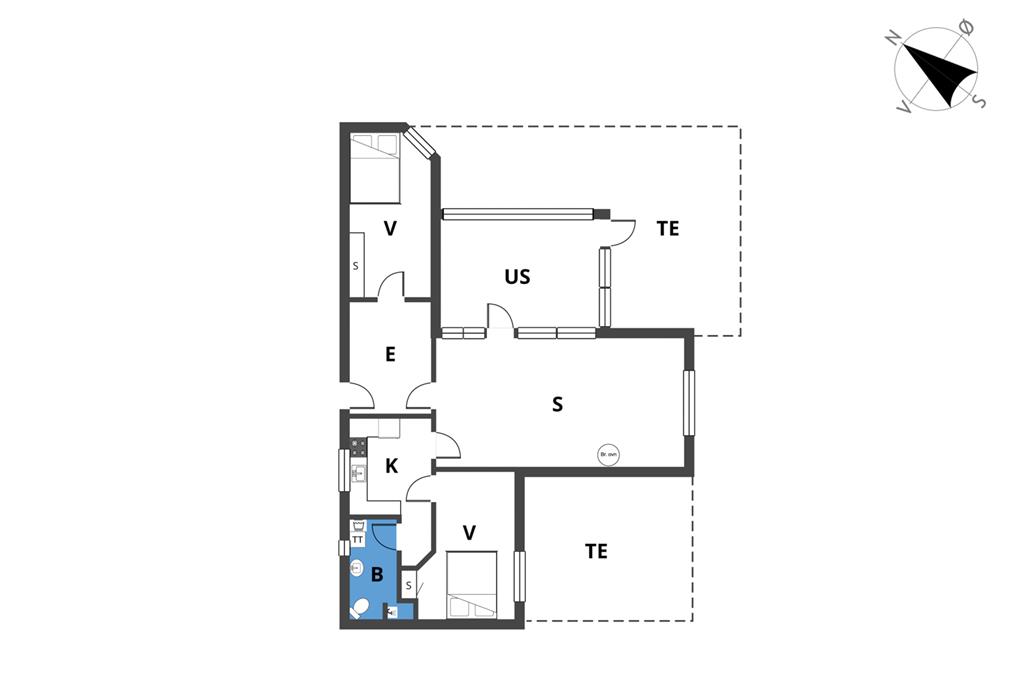 Indretning 1-19 Sommerhus 30579, Dyngby Havvej 5, DK - 8300 Odder
