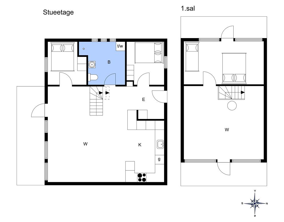 Indretning 1-3 Sommerhus M66420, Ridderstjernen 10, DK - 5390 Martofte
