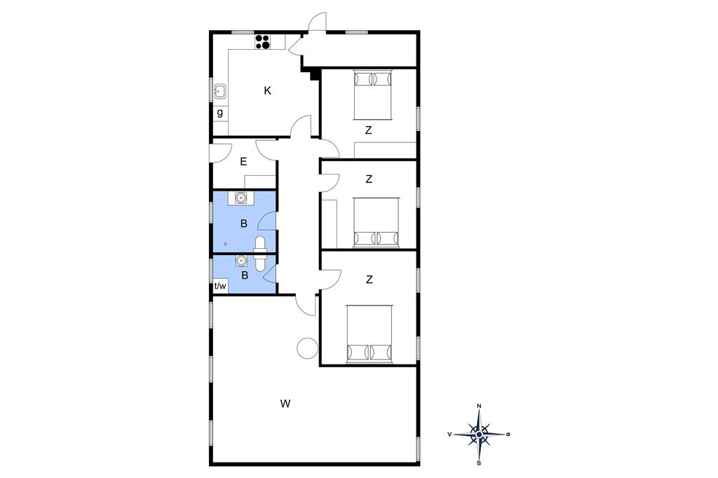 Innenausstattung 1-15 Ferienhaus 4302, Nordfeldvej 48, DK - 4780 Stege