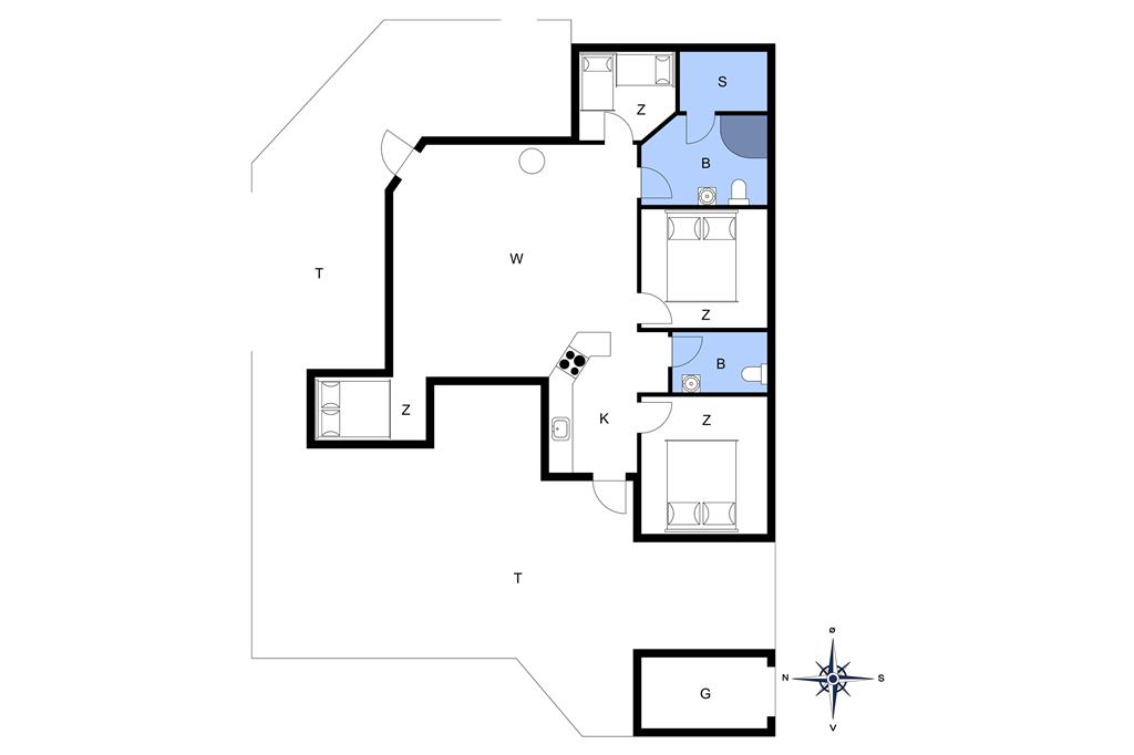 Innenausstattung 1-20 Ferienhaus 510, Lyngsletten 28, DK - 7620 Lemvig