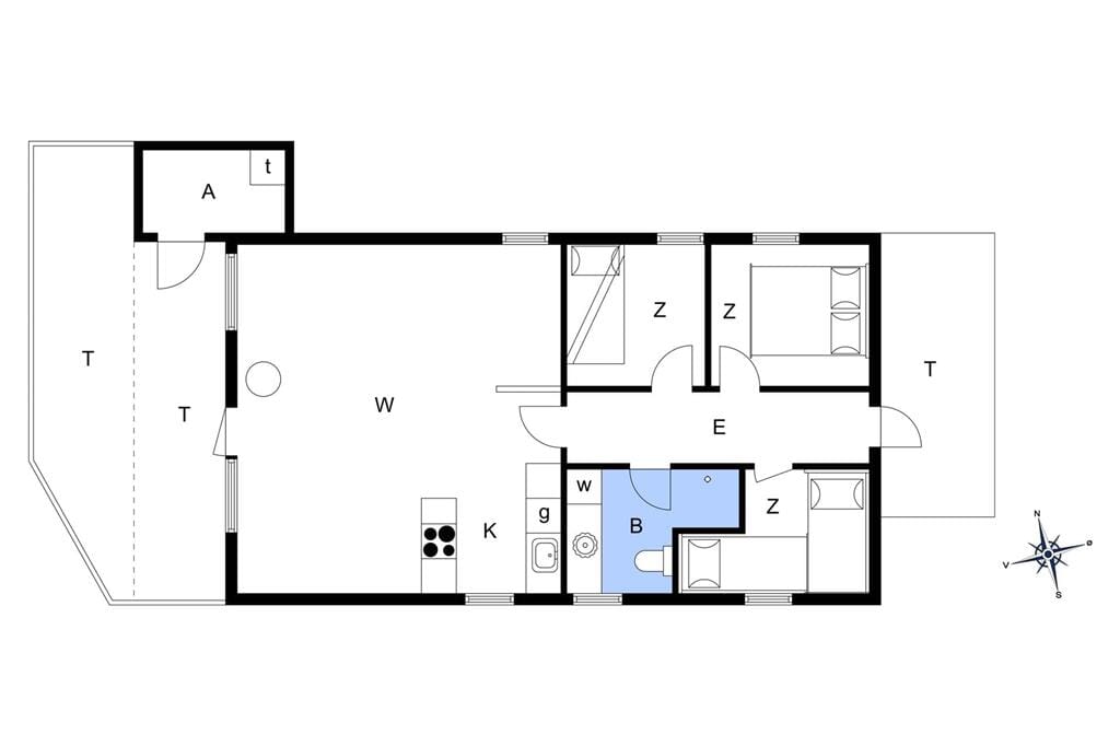 Indretning 1-14 Sommerhus 416, Revlingevej 28, DK - 9493 Saltum