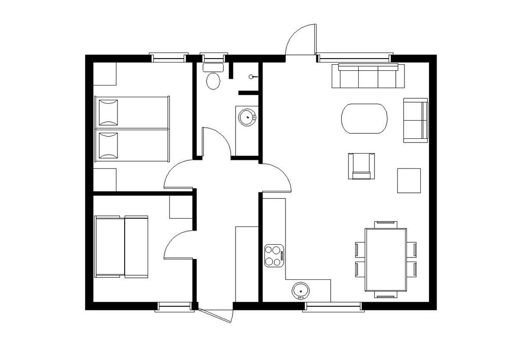 Indretning 1-22 Sommerhus C11188, Bork Hytteby 211, DK - 6893 Hemmet