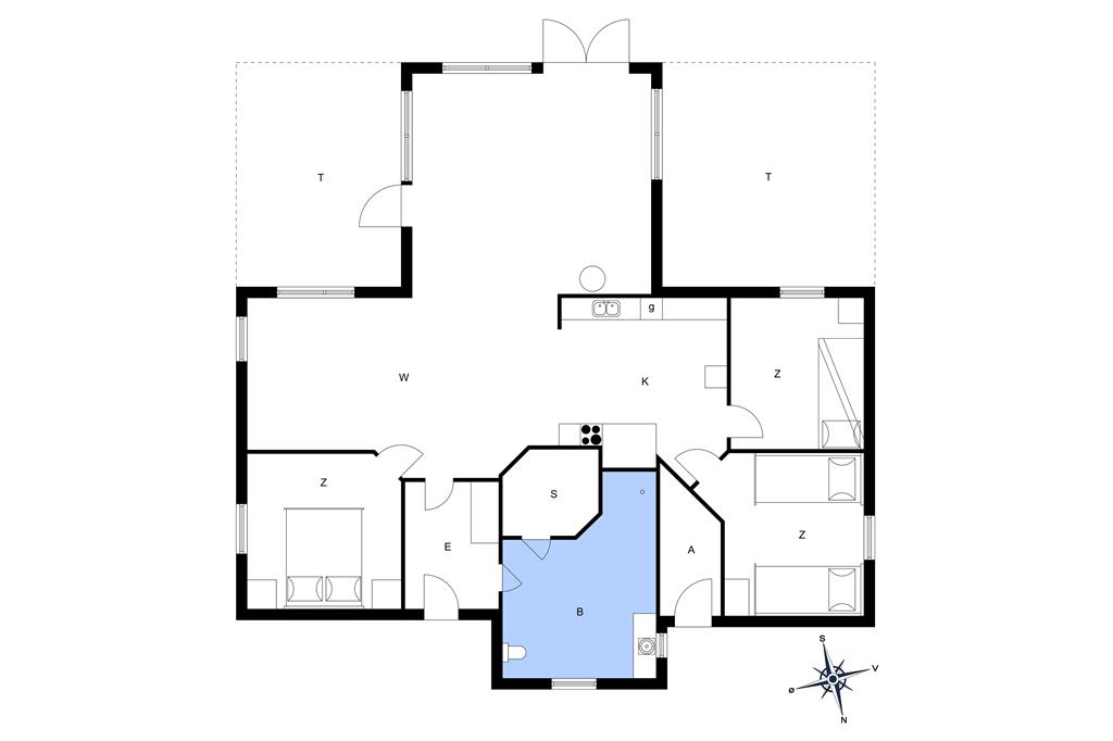 Indretning 1-13 Sommerhus 241, Kongens Borer 10, DK - 7752 Snedsted