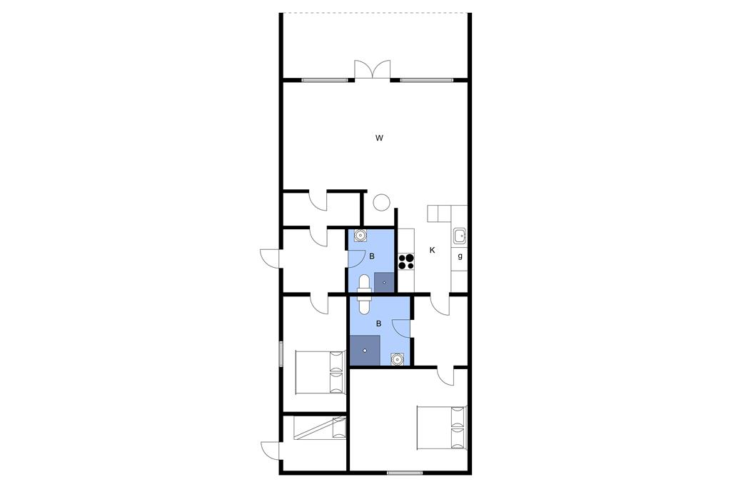 Indretning 1-3 Sommerhus M65015, Holmevej 8, DK - 5580 Nørre Aaby