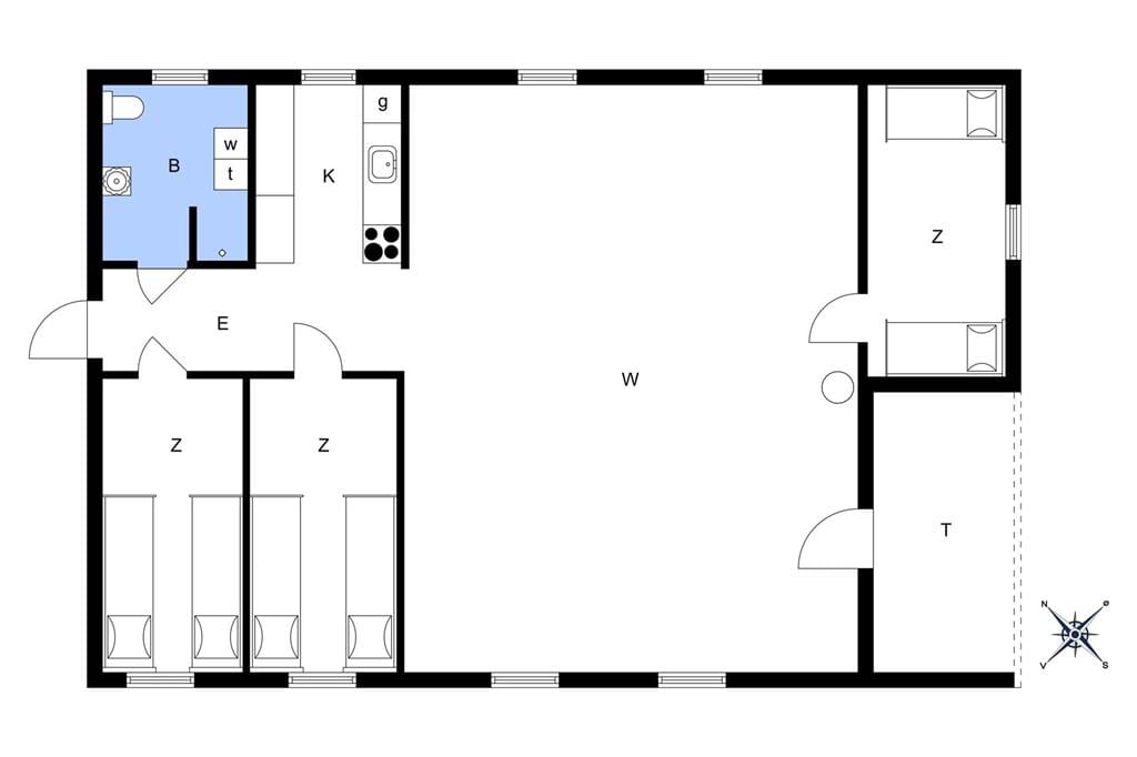 Indretning 1-13 Sommerhus 544, Skråningen 3, DK - 7760 Hurup Thy