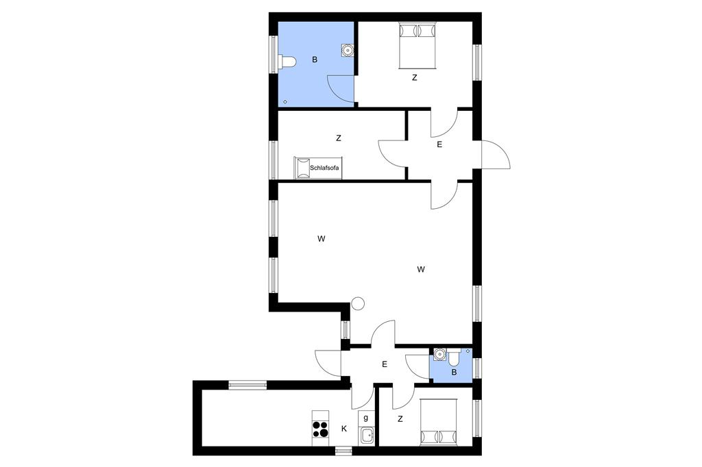 Indretning 1-3 Sommerhus M70229, Hanses Ager 7, DK - 5970 Ærøskøbing