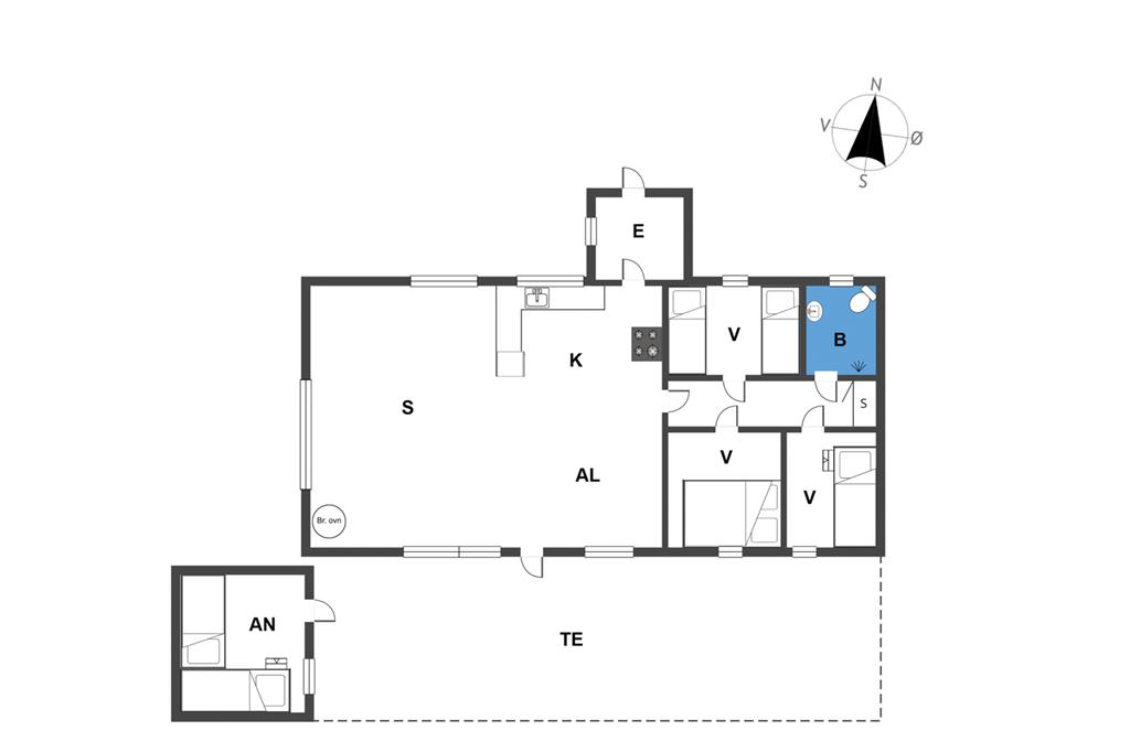 Indretning 1-23 Sommerhus 8804, Vesttoften 20, DK - 8585 Glesborg
