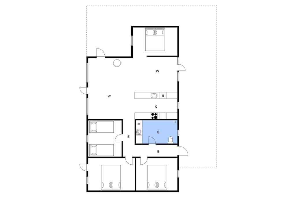 Innredning 1-3 Feirehus L14038, Stranddalen 119, DK - 7870 Roslev