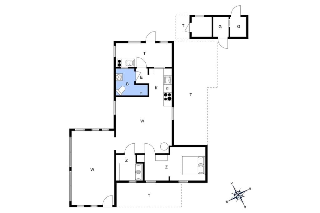 Indretning 1-13 Sommerhus 429, Klitrosevej 1, DK - 7700 Thisted