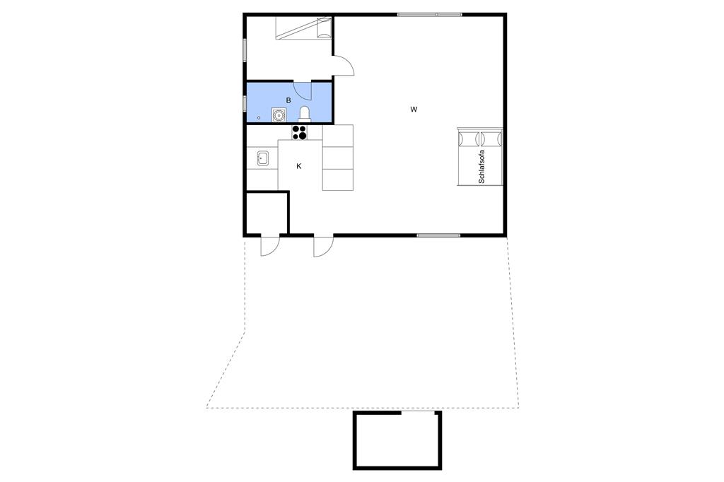 Indretning 1-3 Sommerhus F503856, Kløvervænget 10, DK - 6310 Broager