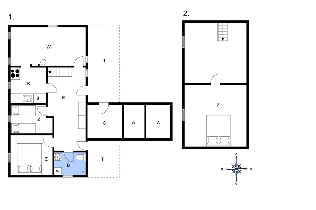 Indretning 1-172 Sommerhus JB831, Grønhøjvej 27, DK - 9690 Fjerritslev
