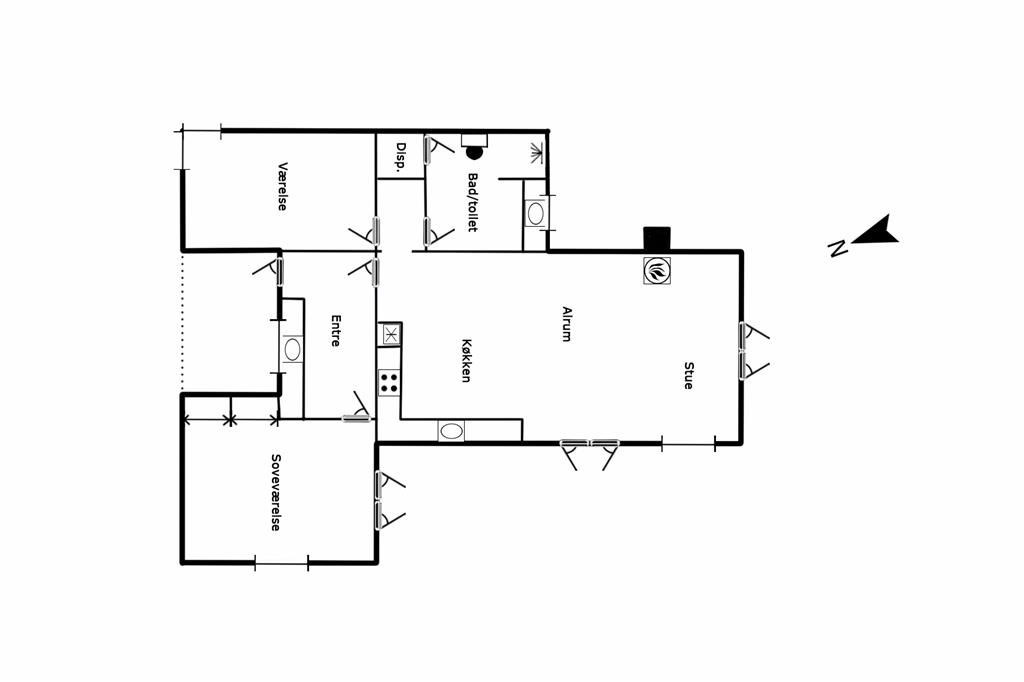 Innredning 1-125 Feirehus 4112, Strandgodsvej 11, DK - 6854 Henne