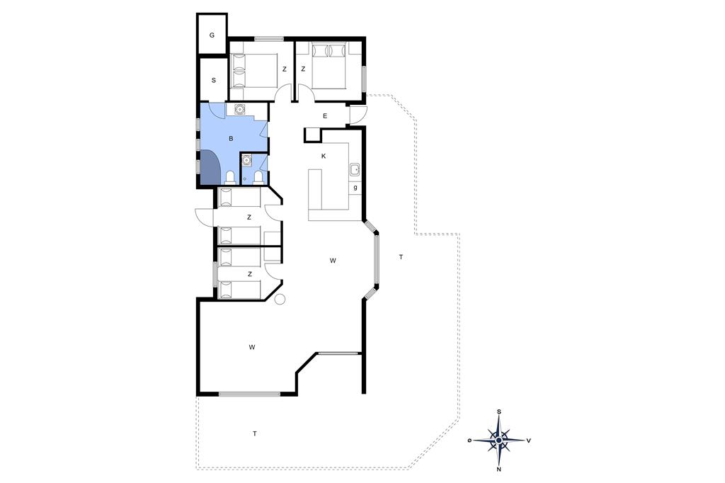 Innredning 1-172 Feirehus JB301, Tyttebærstien 3, DK - 9690 Fjerritslev
