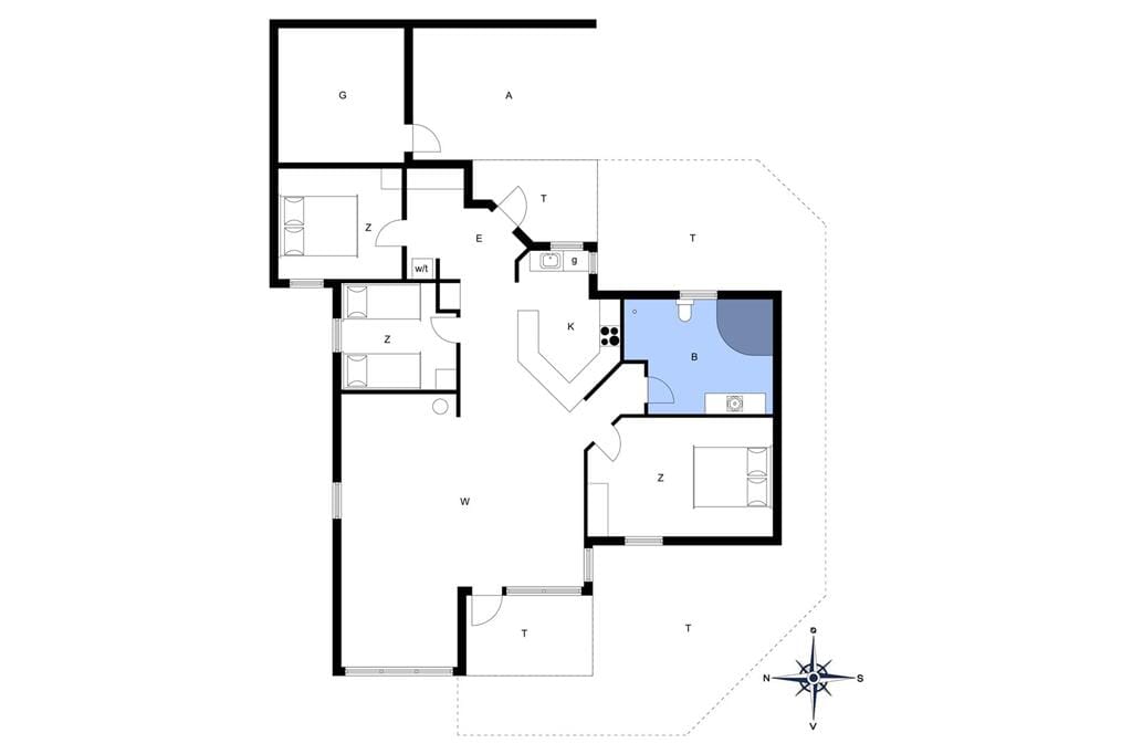 Indretning 1-172 Sommerhus JB888, Aspevej 15, DK - 9690 Fjerritslev