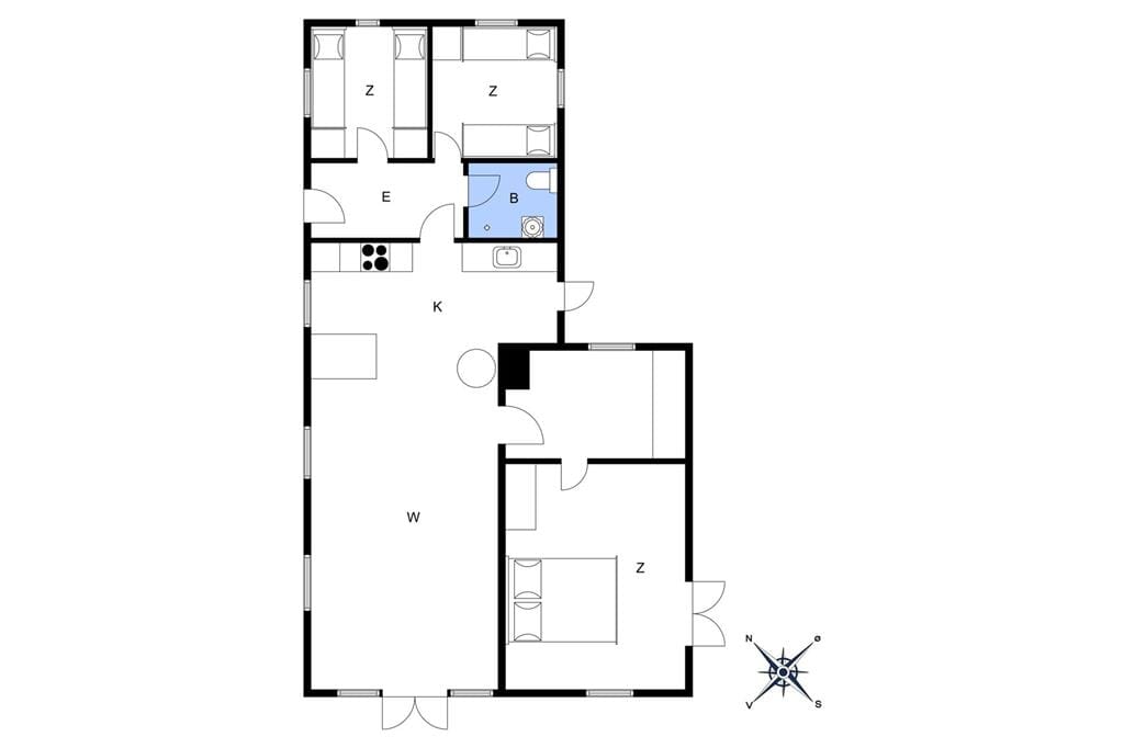 Indretning 1-1336 Sommerhus 1222-N, Lindebjergvej 67, DK - 3370 Melby