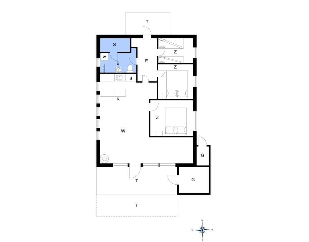Indretning 1-13 Sommerhus 725, Lykkens Håb 27, DK - 7752 Snedsted