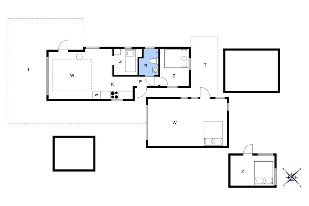 Indretning 1-3 Sommerhus M64550, Erikshåb 53, DK - 5450 Otterup