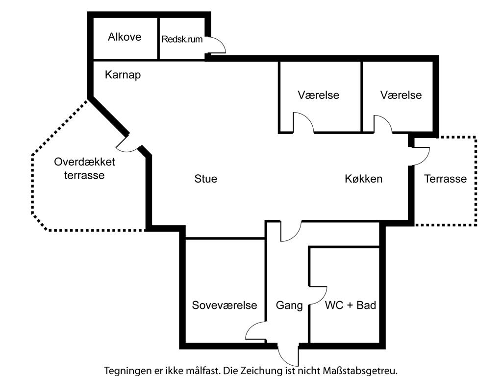 Indretning 1-6 Sommerhus N090, Krageholmsvej 72, DK - 4736 Karrebæksminde