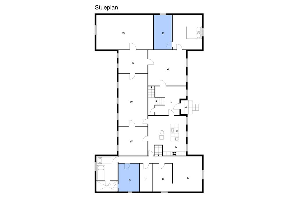 Indretning 1-3 Sommerhus M67407, Hennetvedvej 60, DK - 5900 Rudkøbing