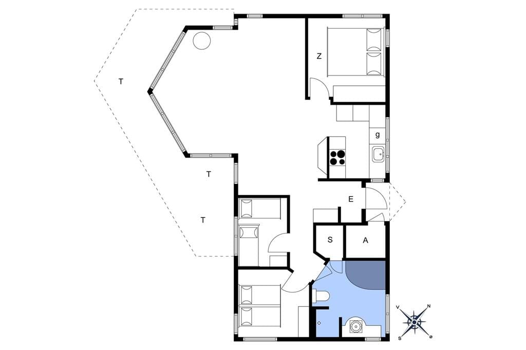 Indretning 1-174 Sommerhus M17034, Stolt Henriksvej 102, DK - 4873 Væggerløse