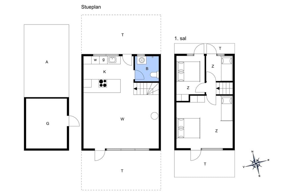 Innredning 1-401 Feirehus HA215, Trekanten 11, DK - 9370 Hals