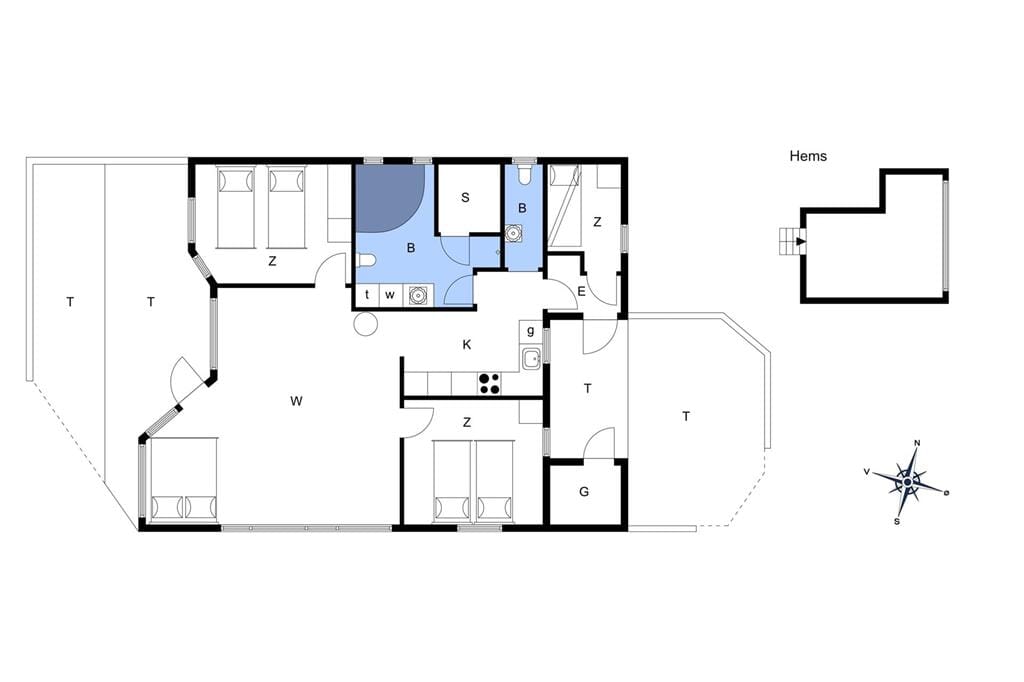 Indretning 1-11 Sommerhus 0036, Ringvejen 60, DK - 6792 Rømø