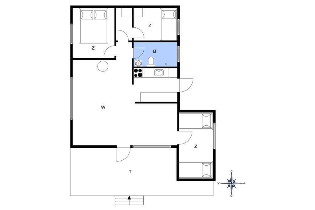 Indretning 1-1336 Sommerhus 1093-N, Klitgårdsvej 7, DK - 3390 Hundested