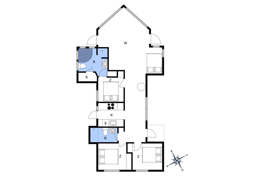 Indretning 1-26 Sommerhus SL051, Dansvej 10, DK - 4200 Slagelse