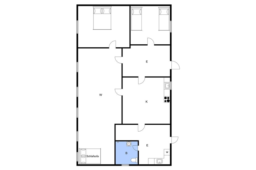 Indretning 1-3 Sommerhus M70300, Lindsbjergvej 5, DK - 5970 Ærøskøbing