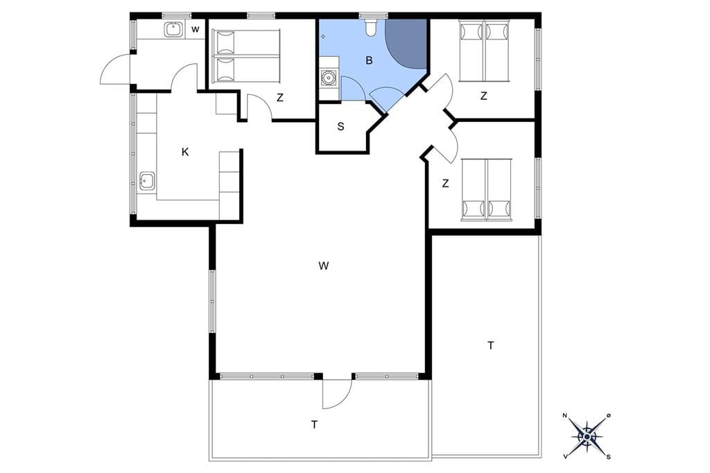 Inredning 1-178 Stuga LN713, Kystmarken 35, DK - 9800 Hjørring