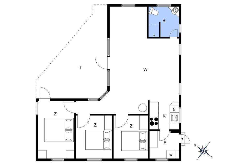 Innenausstattung 1-15 Ferienhaus R611, Strandageren 11, DK - 4673 Rødvig Stevns