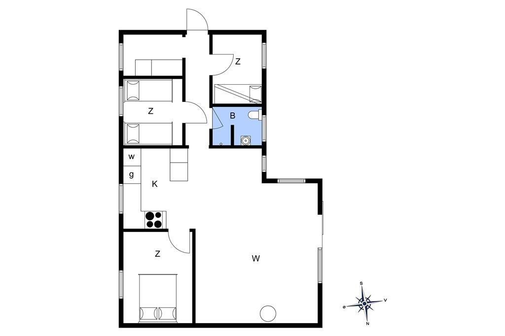 Indretning 1-22 Sommerhus C11234, Rævekrogen 14, DK - 6893 Hemmet