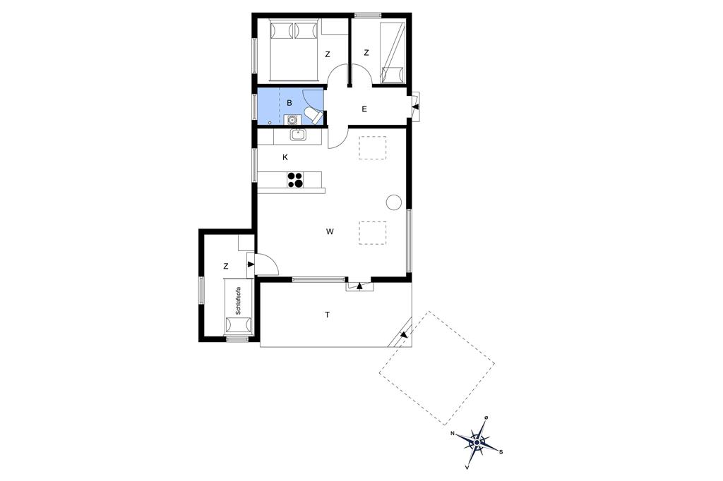 Indretning 1-26 Sommerhus SL203, Strandvænget 46, DK - 4200 Slagelse