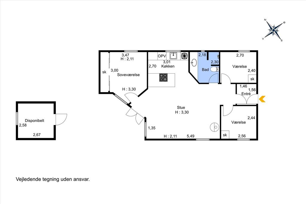 Indretning 1-20 Sommerhus 515, Stranden 93, DK - 7620 Lemvig