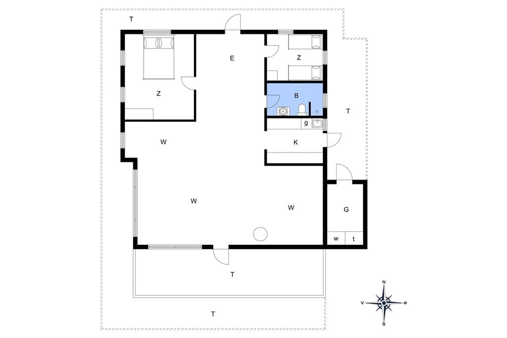 Indretning 1-148 Sommerhus TV1006, Glentevej 6, DK - 9881 Bindslev