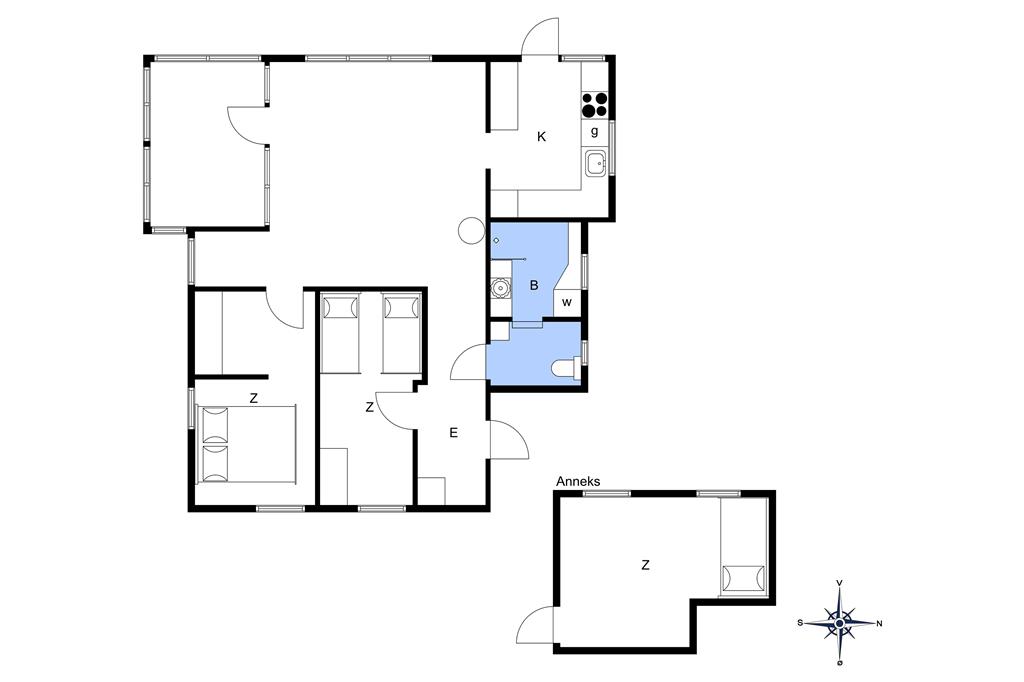 Innredning 1-14 Feirehus 1076, Høngårdsvej 23, DK - 9800 Hjørring